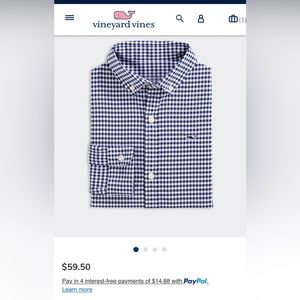 Navy Blue Performance Vineyard Vines button down.